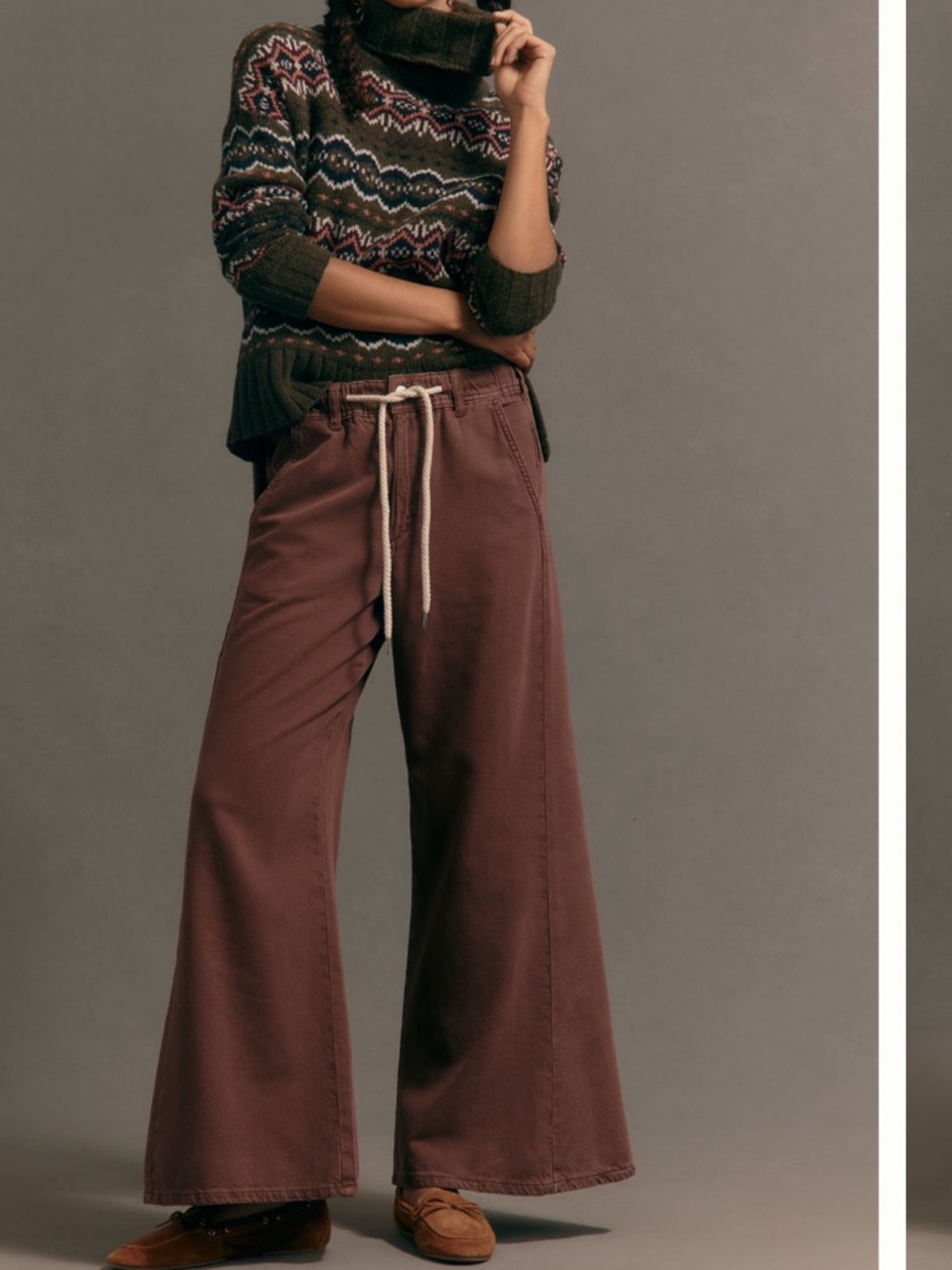 Anthropologie Adi Pull-On Mid-Rise Flare Pants by Pilcro